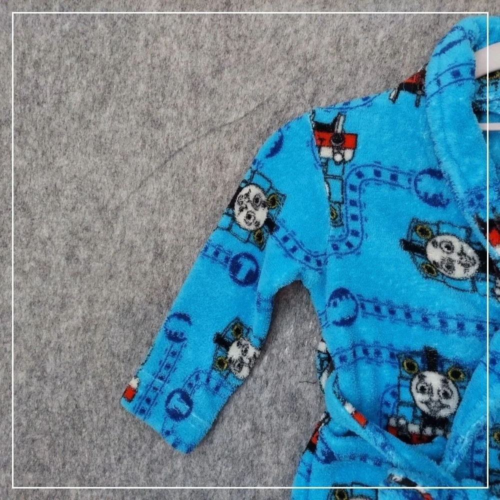 Thomas & Friends Boy‎ Robe 2T Toddler Train Fleece Belted Lounge Cartoons